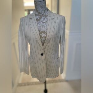 MAX MARA Pinstripe linen and cotton blazer Size 4